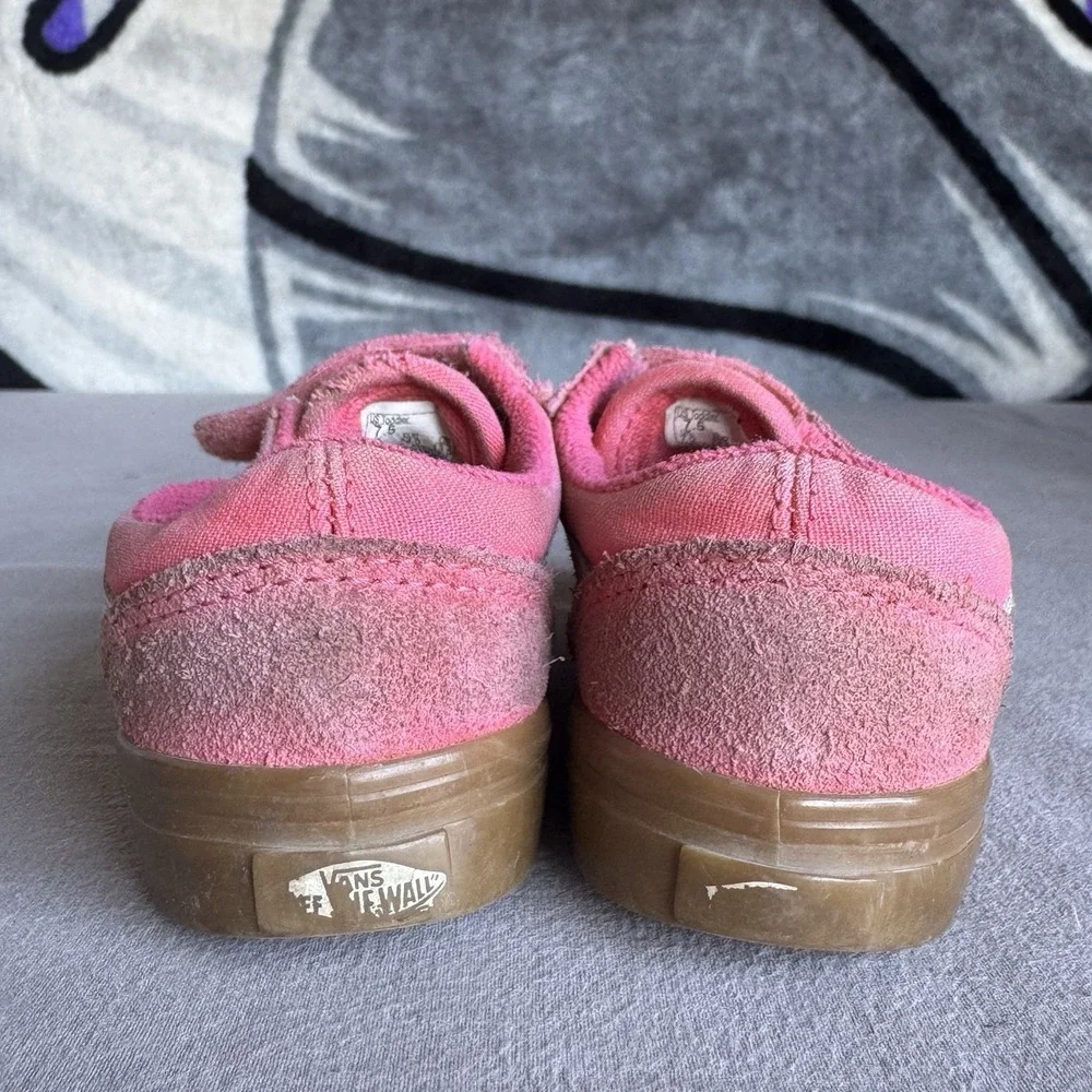 Size 7.5c - Vans Old Skool V Pink Toddler